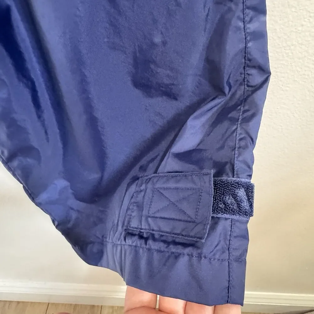 Vintage Y2K Adidas Track Pants Mens L Windbreaker Nylon Blue White Stripe Retro